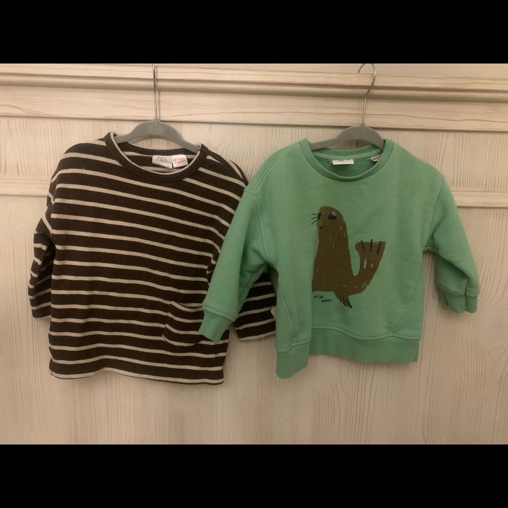 Zara Kids 9-12 month long sleeve set